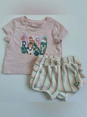 Roxy - Pastel Stripe Knit Set in Pink, Mint & Peach